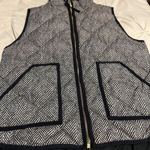 J. Crew Black and White Patterned Vest